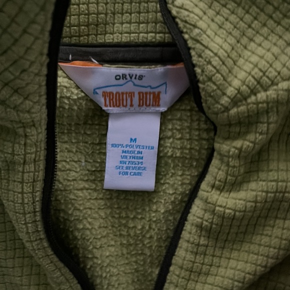 Trout Bum Fleece Quarter Zip, Size Medium, Color Green - Picture 2 of 3